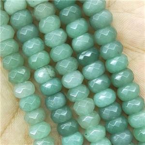 Green Aventurine Beads Faceted Rondelle, approx 5x8mm