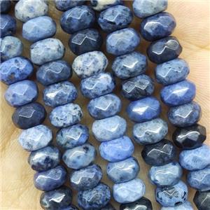 Blue Dumortierite Beads Faceted Rondelle, approx 4x6mm