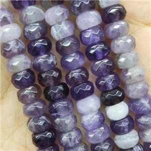 Purple Amethyst Beads Faceted Rondelle, approx 5x8mm
