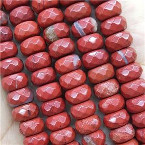 Red Jasper Beads Faceted Rondelle, approx 5x8mm