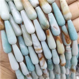 Chinese Amazonite Teardrop Beads, approx 10-30mm, 13pcs per st