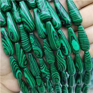 Green Synthetic Turquoise Beads Teardrop, approx 10-30mm, 13pcs per st