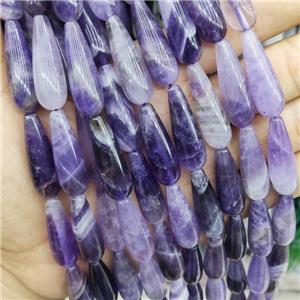 Purple Amethyst Teardrop Beads, approx 10-30mm, 13pcs per st