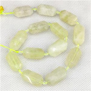 Lemon Quartz Beads Prism, approx 13-27mm, 12pcs per st