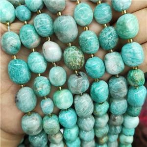 Green Amazonite Beads Nugget Freeform Polished, approx 10-15mm