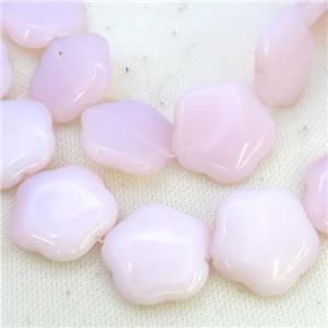Pink Opalite Flower Beads, approx 25mm