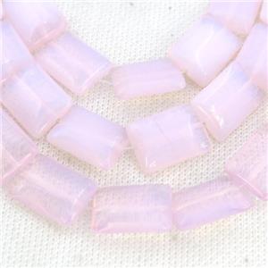 Pink Opalite Rectangle Beads, approx 12x12mm