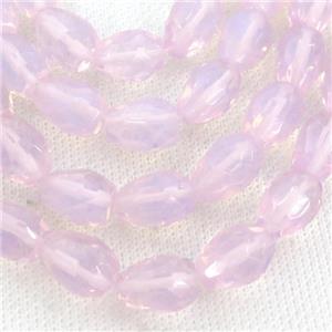 Pink Opalite Beads Faceted Teardrop, approx 10x14mm