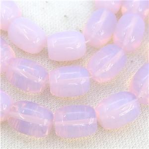 Pink Opalite Barrel Beads Smooth, approx 14x18mm