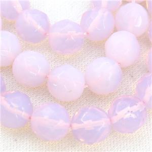 Pink Opalite Beads Faceted Round, approx 2mm dia