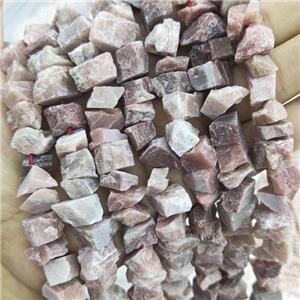 Peach Moonstone Nugget Beads Freeform Rough, approx 10-18mm