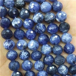 Blue Sodalite Beads Faceted Round, approx 6mm dia