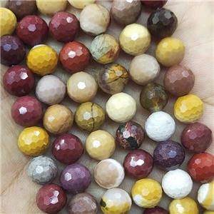 Mookaite Beads Multicolor Faceted Round, approx 6mm dia