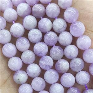 Natural Kunzite Beads Round Smooth AA-Grade, approx 8.5mm