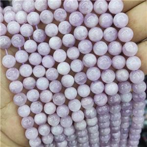 Natural Kunzite Beads Round Smooth A-Grade, approx 8.6mm dia