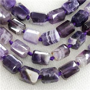 Purple Dogtooth Amethyst Column Beads Faceted, approx 12-16mm