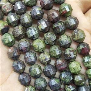 Dragon Bloodstone Beads Prism, approx 8mm