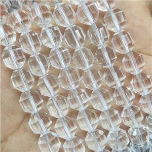 Clear Quartz Prism Beads, approx 8mm