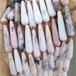 Natural Pink Opal Beads Teardrop Smooth, approx 10x40mm, 10pcs per st