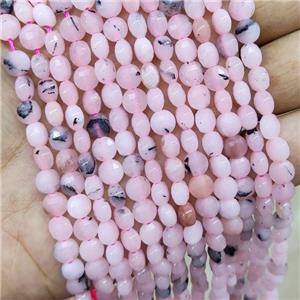 Pink Jade Beads Faceted Circle Dye, approx 6mm