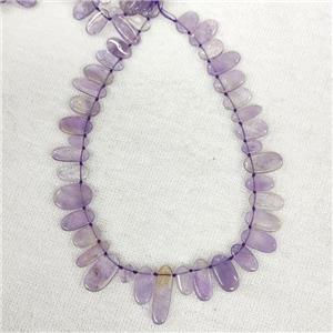 Ametrine Oval Beads Purple Graduated Topdrilled, approx 10-27mm