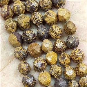 Oak Jasper Beads Yellow Cut Round, approx 9-10mm