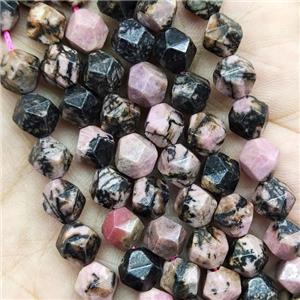 Pink Rhodonite Beads Cut Round, approx 7-8mm