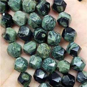 Kambaba Jasper Beads Green Starcut Round, approx 9-10mm