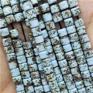 Natural Bodhi Tuquoise Beads Blue Tube, approx 4mm