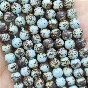 Natural Bodhi Tuquoise Beads Smooth Round Blue B-Grade, approx 6mm