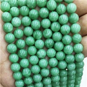 Natural Green Angelite Beads Smooth Round, approx 12mm dia
