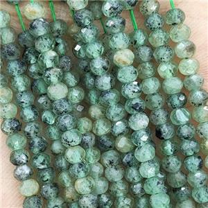 Green Kyanite Beads B-Grade Faceted Rondelle, approx 4mm