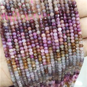 Mix Color Tourmaline Beads Faceted Rondelle, approx 4mm