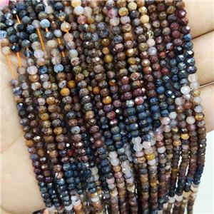 Natural Pietersite Jasper Beads Faceted Rondelle Mixed, approx 4mm
