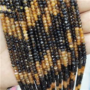 Natural Tourmaline Beads Mix Color Faceted Rondelle, approx 4mm