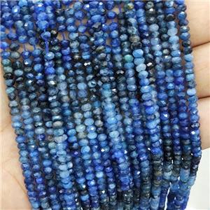 Blue Kyanite Beads Faceted Rondelle, approx 4mm