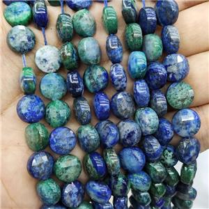 Azurite Beads Faceted Circle, approx 10mm