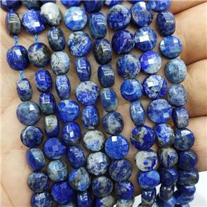 Blue Lapis Lazuli Beads Faceted Circle, approx 6mm