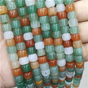 Aventurine Drum Beads Mix Color, approx 6x8mm