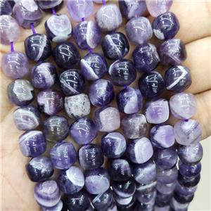 Natural Dogtooth Amethyst Drum Beads, approx 9x10mm