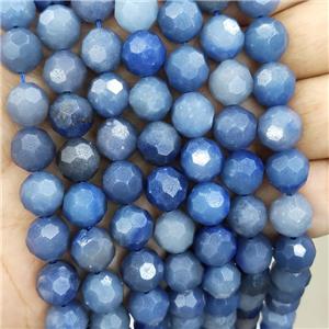 Blue Aventurine Beads Faceted Round, approx 10mm