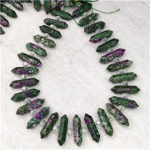 Ruby Zoisite Bullet Beads Dye, approx 8-32mm