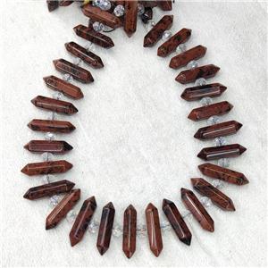 Autumn Jasper Bullet Beads, approx 8-32mm