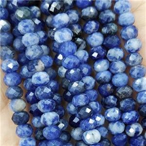 Natural Blue Sodalite Beads Faceted Rondelle, approx 5.6-6mm