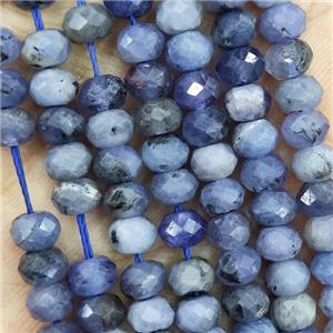 Natural Tanzanite Beads Blue Faceted Rondelle, approx 5.6-6mm