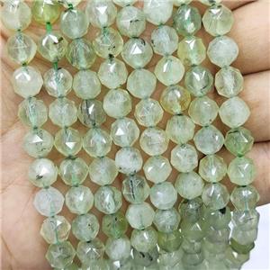 Natural Prehnite Beads Green Cut Round, approx 8mm