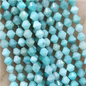 Natural Green Amazonite Beads Bicone, approx 4mm