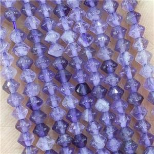Natural Amethyst Beads Purple Bicone, approx 4mm