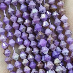 Natural Lepidolite Beads Purple Bicone, approx 4mm