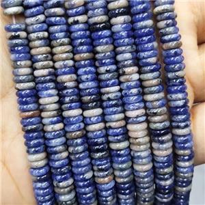 Natural Blue Sodalite Beads Heishi, approx 2x6mm